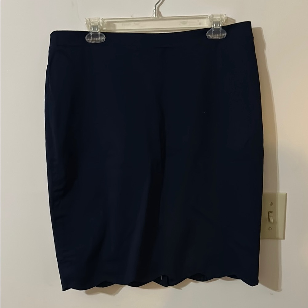J. Crew Dark Blue Pencil Skirt Knee-Length Workwear